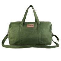 Sac de voyage décontracté en toile 16OZ, sac de sport à double poignée épaissie, couleur unie, sac fourre-tout durable, broderie personnalisée