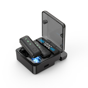 Micrófono Lavalier inalámbrico S52 2024G de molde privado 2,4 con estuche de carga para entrevista en vivo Mini micrófono de solapa con cancelación de ruido - Product Image 2