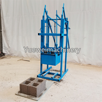 Ligne de production manuelle YUEWEI pour la fabrication de blocs de béton emboîtables, pleins et creux, et de briques, avec moules et machines de fabrication, à vendre