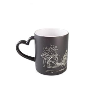 Taza <span class=keywords><strong>de</strong></span> café <span class=keywords><strong>de</strong></span> cerámica con logotipo personalizable al por mayor para uso <span class=keywords><strong>de</strong></span> regalo con mango en forma <span class=keywords><strong>de</strong></span> corazón que cambia <span class=keywords><strong>de</strong></span> color interno por sublimación - Product Image 5
