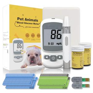 Dispositivo de Monitoreo de Glucosa en Sangre <span class=keywords><strong>para</strong></span> Mascotas con 50 Tiras Reactivas y Lancetas <span class=keywords><strong>para</strong></span> Perros y Gatos - Product Image 1