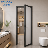Puerta interior de baño Yomoga, diseño de puerta de baño de plástico PVC