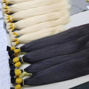 ผมดิบของมนุษย์แบบหนาและเรียบเนียนผมธรรมชาติผมต่อ - Product Image 1