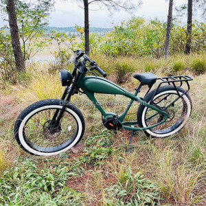Amati giovani 500W Hybrid Fat Bike in lega di alluminio telaio mozzo posteriore motore smorzamento idraulico 60KM Range moto elettrica Vintage - Product Image 1