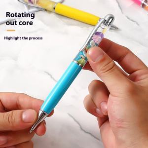 ใหม่ปากกา PVC 3D น้ำมันปากกาโลโก้แบบกำหนดเองสำหรับโปรโมชั่นปากกากลิตเตอร์แบบลอย - Product Image 4