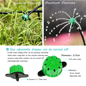Micro-asperseurs goutte-à-goutte avec tête <span class=keywords><strong>en</strong></span> fonte, sans plastique, émetteurs de goutte-à-goutte réglables pour l'irrigation - Product Image 1