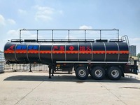 Semi-remorque Réservoir en acier au carbone pour le transport de bitume Stockage de mazout-Remorques de camions