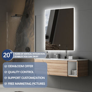 מסגרת אקריליק מלבנית קיר מראה חכם רכוב אמבטיה יהירות עם מראה - Product Image 1