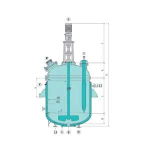 Độ sạch cao phản ứng Ấm đun nước không tiêu chuẩn tùy chỉnh ổn định kính lót lò phản ứng