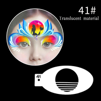Pochoir en acrylique translucide réutilisable pour maquillage facial, motifs nœuds chinois et lanternes, pour la décoration de fêtes et festivals pour enfants en Europe et aux États-Unis