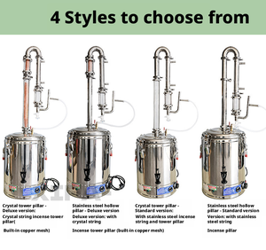 Distillateur d'huiles essentielles en acier inoxydable 15L avec pompe à vide pour la production commerciale d'huiles de rose, de géranium et de patchouli - Product Image 5