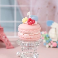 Bunte Kuchenförmige Duftkerze aus Sojawachs für Schreibtischdekoration und Fotografie-Requisiten