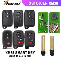 Version Globale Xhorse XM38 Clé Intelligente Télécommande 4D 8A 4A Tout-en-un XSTO03EN Télécommande Auto pour Toyota/Lexus