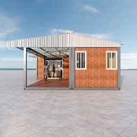 Bureau de chantier mobile préfabriqué en conteneur détachable avec toilettes, maison préfabriquée en panneaux sandwich en acier, livrée en kit