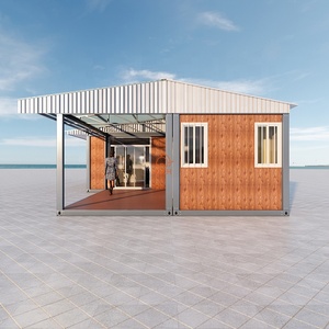 Casa prefabbricata casa casa casa prefabbricata a ponte piatto 6-in-1 contenitore di lusso Design Flat-Pack per vita fatta in acciaio pannello Sandwich - Product Image 2