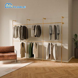 YIJIALE Gold Clothing <strong>Rack</strong> Clothes <strong>Racks</strong> <strong>Rails</strong> Display Heavy Duty Clothes <strong>Rack</strong> - Product Image 1