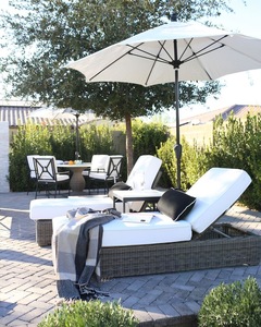 Lit <span class=keywords><strong>de</strong></span> plage en rotin PE avec cadre métallique, pour <span class=keywords><strong>jardin</strong></span>, extérieur, piscine, transat <span class=keywords><strong>de</strong></span> soleil, vente en gros - Product Image 4