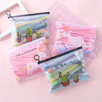 Caneta gel de desenho para estudantes, caneta de plástico fofa para presente de crianças 0.5mm