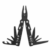 Pince multifonction noire élégante pour l'extérieur, couteau multifonction avec tournevis assortis, cadeau pour homme, approvisionnement pour supermarchés et détaillants