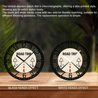 Horloge murale en fer forgé, impression UV sur le thème de la route et de la route rapide, décoration personnalisée pour garage et man cave, cadeau