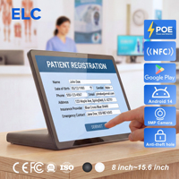 Écran tactile horizontal de type L pour services de santé, PoE avec NFC pour l'enregistrement des patients en clinique et les kiosques pharmaceutiques