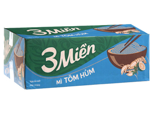 Nouilles instantanées 3Mien saveur homard, 2 fois plus de crevettes, paquet de 65g, fabriqué au Vietnam - Product Image 2