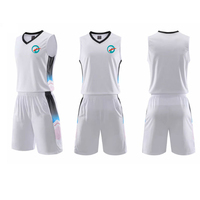 Setelan baju basket motif Digital, setelan baju seragam basket anak laki-laki, motif Digital, desain terbaru, celana pendek merah putih, biru kilat, seragam basket musim panas, untuk anak laki-laki