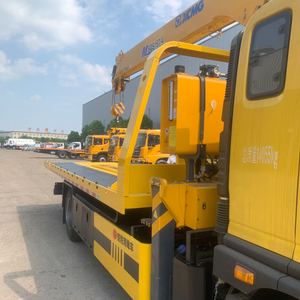 รถบรรทุกพ่วง4X2 3ton รถบรรทุกพ่วงพื้นเรียบพร้อมเครนสำหรับรถกู้ภัย - Product Image 5