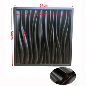 rubber plastic wall panel mold 3d wall stone mold