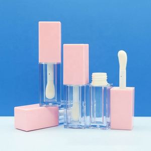 หลอดลิปกลอสทรงเหลี่ยมปลายมนพร้อมแปรงขนาดใหญ่ หลอดลิปออยล์ทรงเหลี่ยม 5 มล. พร้อมหัวแปรงขนาดใหญ่ พิมพ์ลายได้ตามต้องการ - Product Image 3