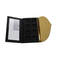 Palette d'ombres à paupières de luxe en gros, magnétique, faite à la main, en forme de coquille, emballage vide en papier kraft avec revêtement UV et pelliculage mat