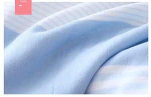 Serviette de plage et de bain rayée en coton éponge écologique pour enfant, absorbante et à une seule face - Product Image 3