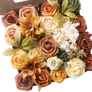 Vente en gros <span class=keywords><strong>de</strong></span> roses en soie artificielles, combo <span class=keywords><strong>de</strong></span> fleurs mélangées pour mariage, bouquets <span class=keywords><strong>de</strong></span> mariée, fleurs artificielles magnifiques, bricolage - Product Image 6