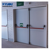 Porte en acier d'entrée évaluée par feu en acier de sortie de secours avec le panneau de vision