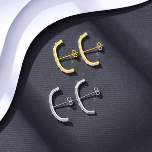 Czcity Grote Hoepel Oor Manchet C Vorm C-Vorm Unieke Vrouw Verklaring Zilveren Meisje Mode Trendy Oor Manchet Oorbel - Product Image 5