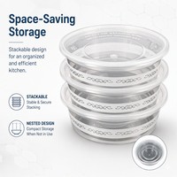 Food-grade Polypropylene Plastic Food Container Reusable Disposable Lid Transparent for Beautiful Food Presentation Instant