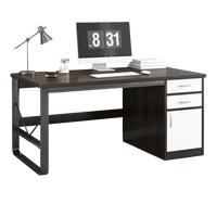 Table de bureau moderne en bois, mobilier de bureau, bureau d'ordinateur, table de direction, bureau en métal et acier
