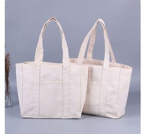 Sac fourre-tout en toile personnalisable avec poignées colorées pour l'art, l'artisanat et les cadeaux promotionnels - Vierge et prêt à personnaliser - Product Image 3