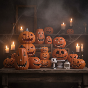 Lámpara de Calabaza de Halloween con Diseño de Terror, Adorno Festivo para Fiestas, Linterna de Jack-o'-lantern - Product Image 5