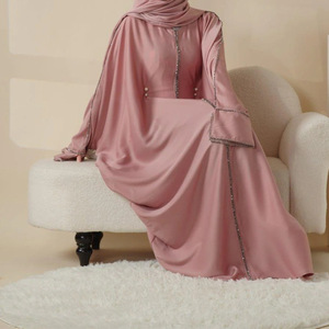 Sharut 2025 all'ingrosso abbigliamento islamico personalizzato moda <span class=keywords><strong>pipistrello</strong></span> manica lunga <span class=keywords><strong>con</strong></span> lo stesso foulard donna <span class=keywords><strong>abito</strong></span> musulmano Abaya - Product Image 1