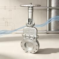 Vanne à opercule en acier moulé 316 durable avec tige montante et dispositif de verrouillage pour eaux usées – Direct Usine