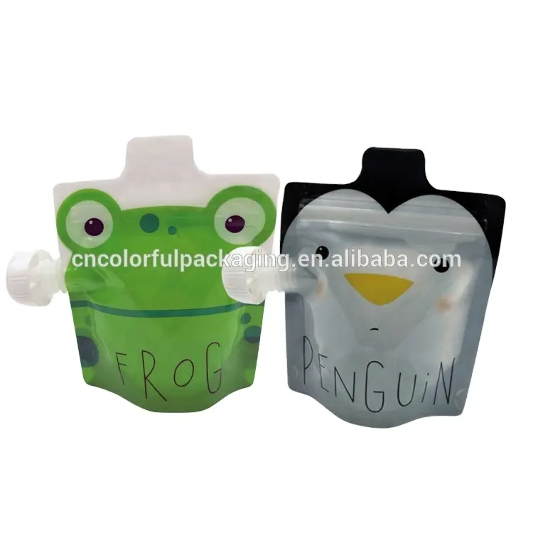 Factory Supply Colorful Stand up Pouches Reusable Soft Drinks and Fruit Juice Spout Function Pouches with Aluminum Foil inside