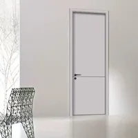 Porte intérieure moderne de luxe en bois massif, à ouverture vers l'intérieur ou vers l'extérieur, avec poignée personnalisée pour villa et appartement