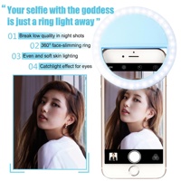 Anneau lumineux LED portable personnalisé avec logo, flash pour caméra, compatible avec téléphone portable et iPad universel