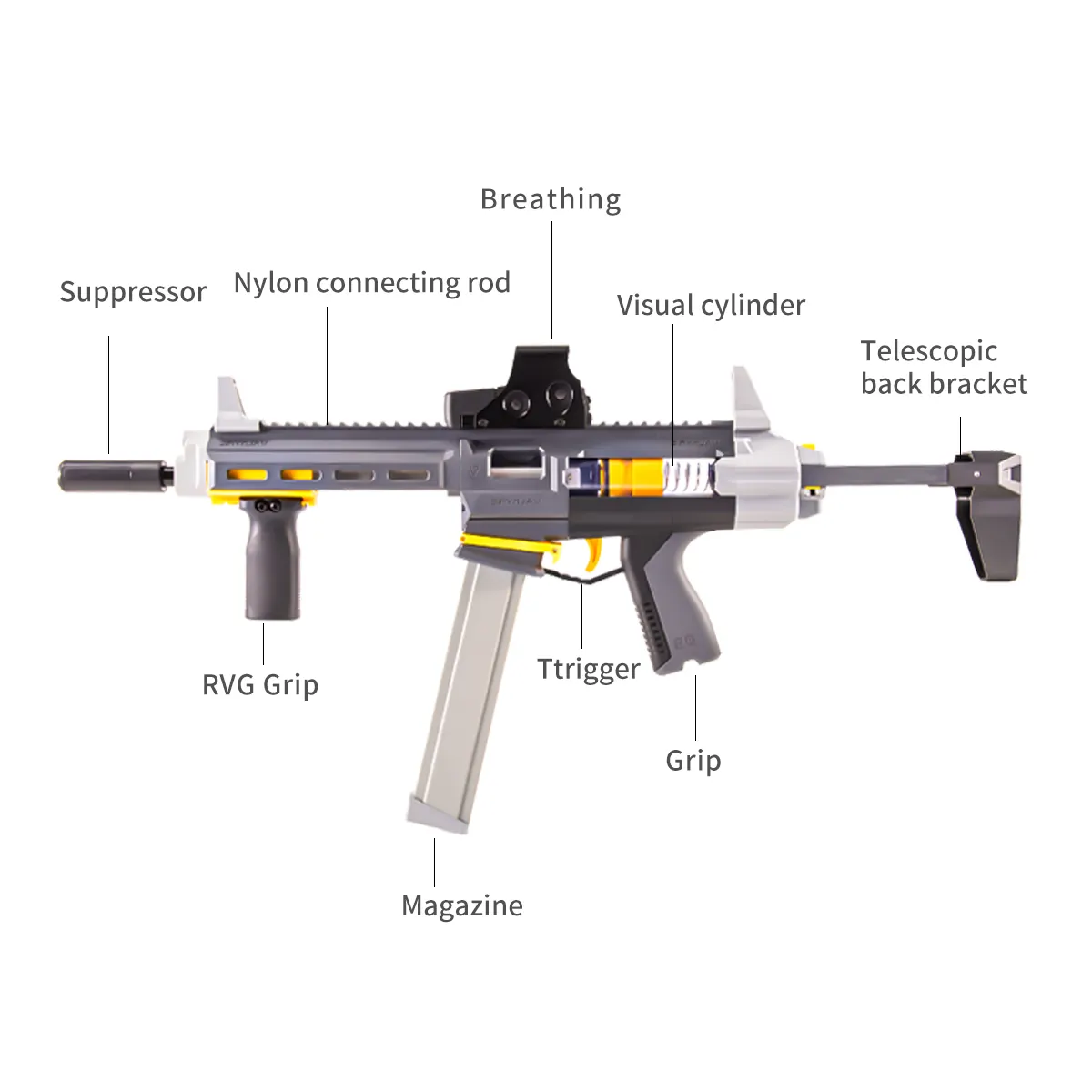 Ventes directes d'usine vente chaude caoutchouc mousse rond balle molle pistolet de tir jouet