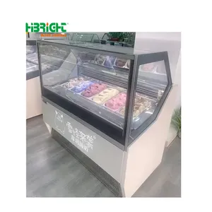 Disesuaikan Komersial Es Krim Display Freezer Lemari Es