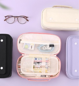 Wholesale Pencil <b>Case</b> Solid Color Multi Layered Portable Large Capacity Pencil Box Stationery Bag for Students - Product Image 6