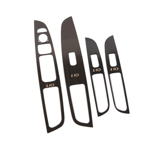 WZXD Cache-interrupteur de lève-vitre électrique en acier noir, garniture de levier de vitesse, accessoires 2016 pour I10 - Product Image 1