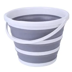 Outdoor Plastic Silicone Rubber Collapsible Folding Water Bucket