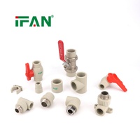 IFAN Matériaux de plomberie les plus vendus Raccords de tuyauterie PPR en laiton 20-110 mm Raccords PPR coudés et en T gris